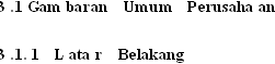  3 .1 Gam baran  Umum  Perusaha an 3 .1. 1  L ata r  Belakang  