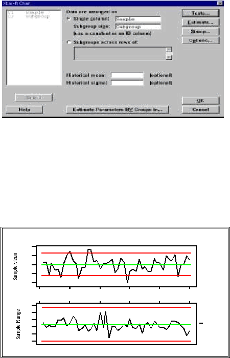Sample Mean Sample Range 