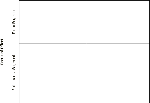 Focus of Effort Portions of a Segment Entire Segment 